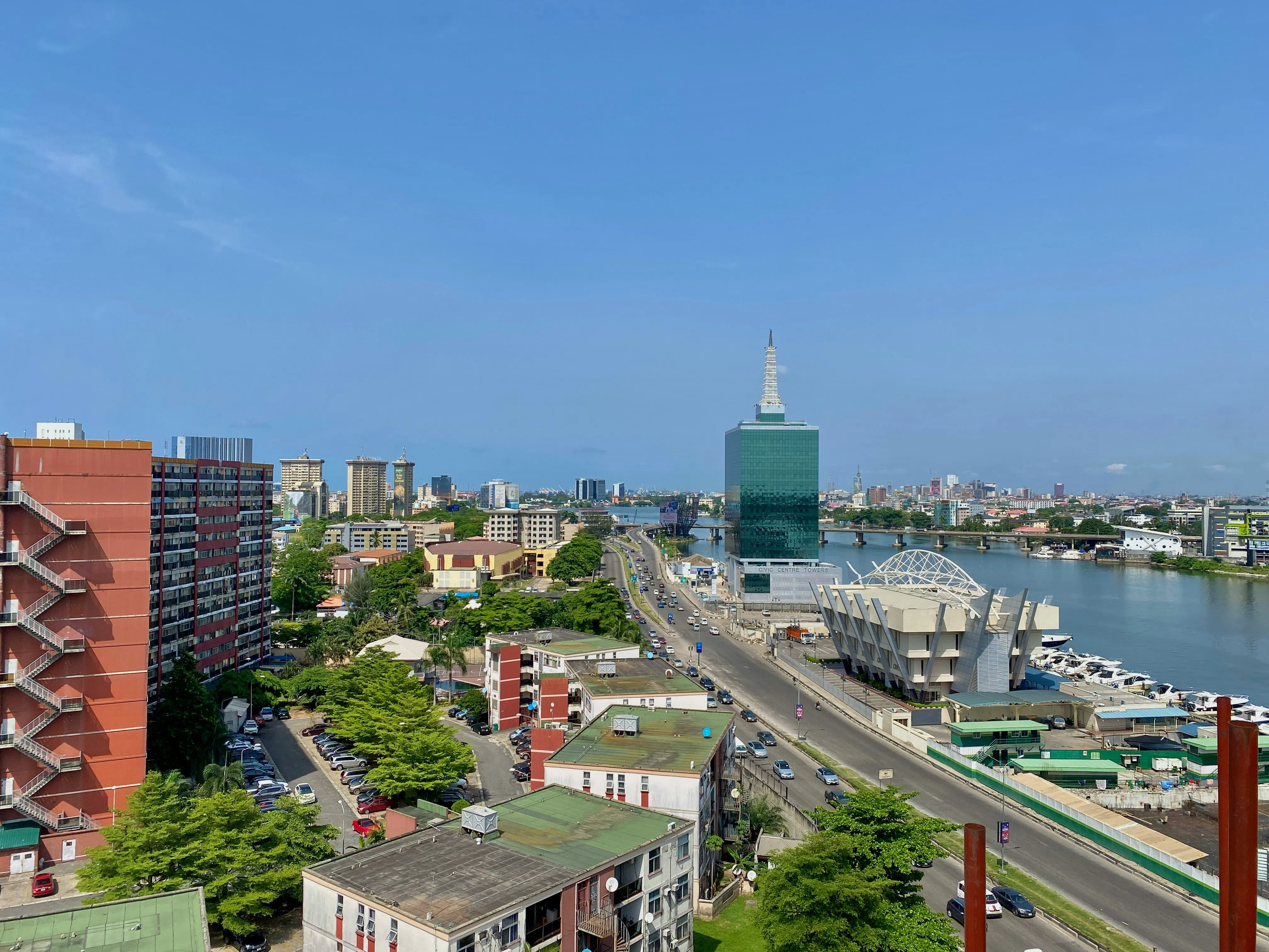 Lagos waterfront skyline at the Marina / Civic Centre